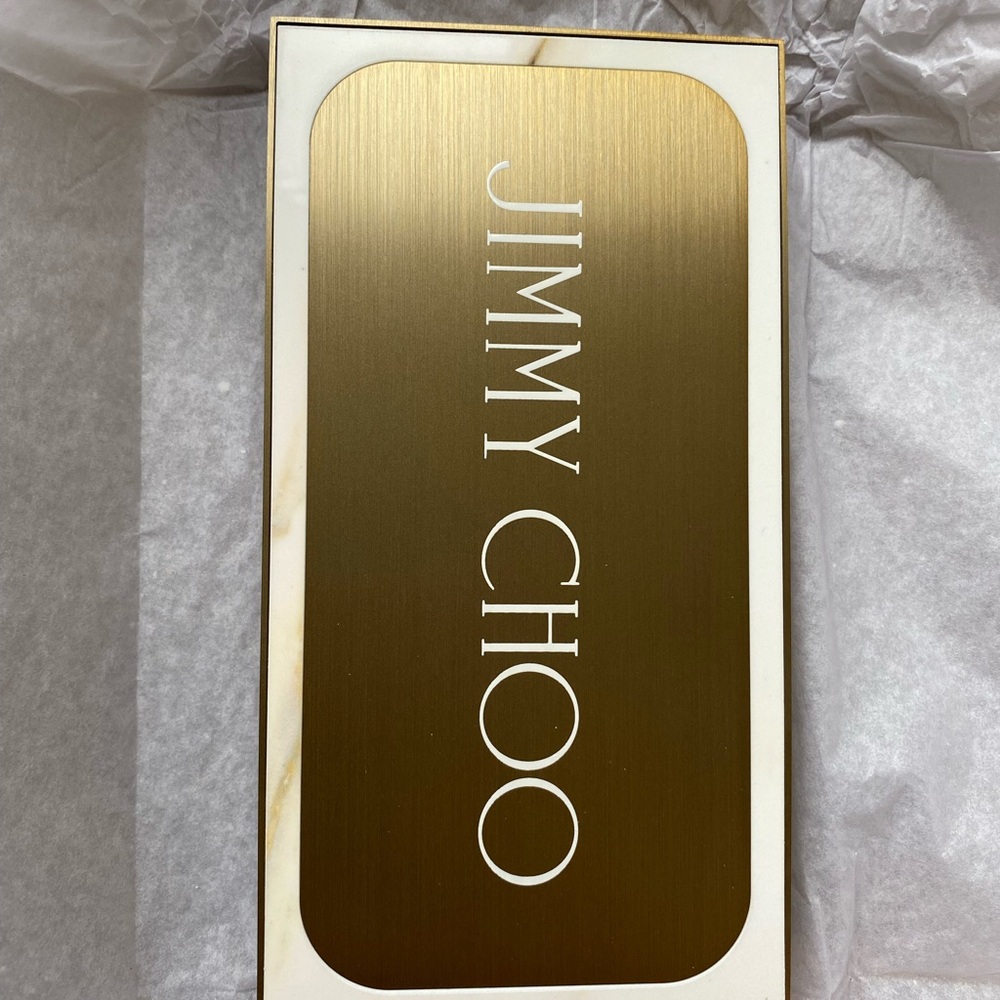 Jimmy Choo Metallic Gold Logo Plaque